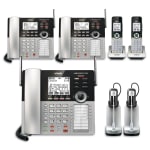 VTech CM18445 4-Line Expandable Office Phone System With Answering Machine - DECT 6.0 Cordless Main Console