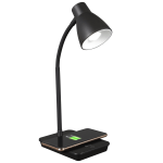 OttLite Wellness Series Merge LED Desk Lamp With Wireless Charging 18 14 H  Black ShadeBlack Base - Office Depot