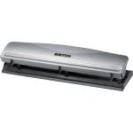 Sparco Manual Adjustable 3 Hole Punch 100 Sheet Capacity 10 14 H x 10 38 W  x 6 14 D Black - Office Depot