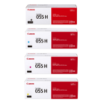 Canon 055 Black And Cyan Magenta Yellow Toner Cartridges Combo
