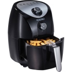 Nostalgia Personal Air Fryer 1-Quart, Compact Space Saving, Adjustable 30  Minute Timer and Temperature Up To 400℉, Non-Stick Dishwasher Safe Basket