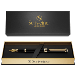 Scriveiner Classic Fountain Pen Medium Point 0.7 mm Gold Barrel BlackBlue  Ink - Office Depot