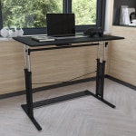 Realspace Magellan 60 W Pneumatic Height Adjustable Standing Desk Espresso  - Office Depot
