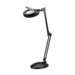 Realspace&trade; Bretino LED Magnifier Desk Lamp With Mounting Clamp, 22&quot;H, Black