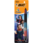 BIC 4-Color Retractable Pen - Medium Pen Point - Refillable - Retractable -  Multi, Black, Red, Green - Blue, White Barrel - 1 Each - 123 Office Solution