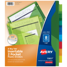 Avery Big Tab Insertable Plastic Dividers