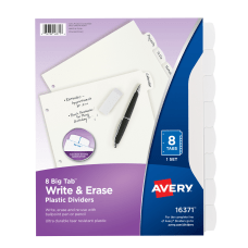 Avery Durable Write On Plastic Dividers
