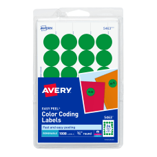 Avery Removable Color Coding Labels 5463