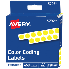 Avery Permanent Round Color Coding Labels