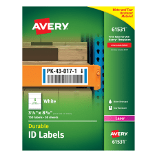 Avery Durable ID Labels With TrueBlock
