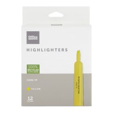 Office Depot Brand Chisel Tip Highlighters