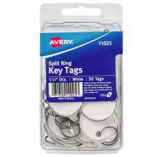 Avery Round Metal Rim Key Tags