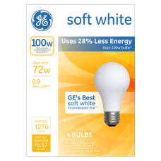 GE Soft White Halogen Light Bulbs