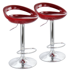 Elama Retro Adjustable Bar Stools CherryChrome