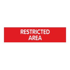 Cosco Engraved Restricted Area Sign 2