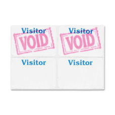 One Day Visitor Badges Pack Of