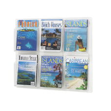Clear Literature Rack Magazine 6 Pockets