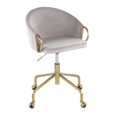 LumiSource Claire Task Chair SilverGold