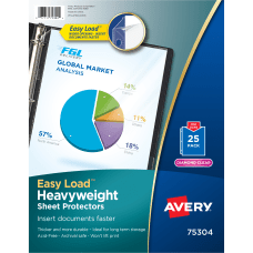 Avery Standard Weight Sheet Protectors Clear 60ct NEW Acid Free 3 Ring Reports 