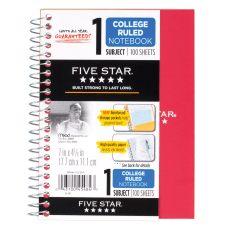 Five Star Notebook 5 x 7