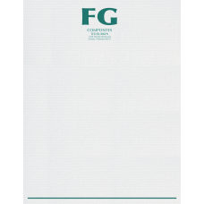 Custom 1 Color Raised Print Stationery