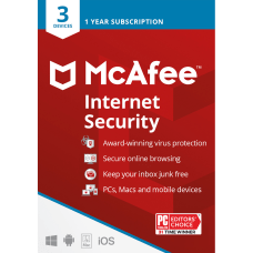 McAfee Internet Security For 3 Devices