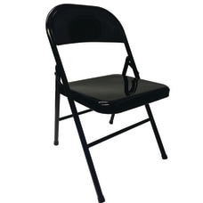 Realspace Metal Folding Chairs Black Set