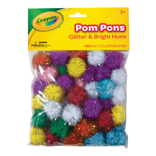 Crayola Glitter Pom Pons 1 Assorted