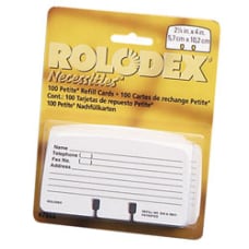 Rolodex Card File Refills Ruled 2