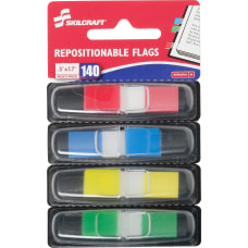 SKILCRAFT Self Adhesive Repositionable Color Flags