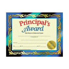 Hayes Publishing Certificates Principals Award 8