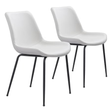 Zuo Modern Byron Dining Chairs WhiteBlack