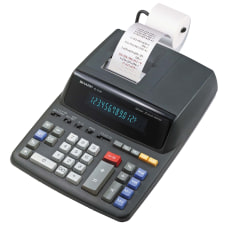 Sharp EL 2196BL Printing Calculator Black