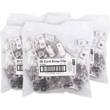 65330 SICURIX Adhesive ID Badge Adapters Magnetic 50 Pack Silver 