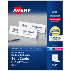 Avery Printable Tent Cards 25 x
