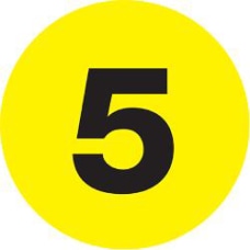 Tape Logic Yellow 5 Number Labels
