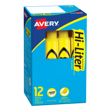 Avery Hi Liter SmearSafe Highlighters Chisel