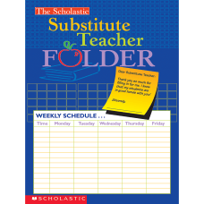 Scholastic Substitute Teacher Folder