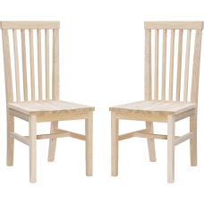 Linon Brockton Side Chairs Unfinished Set