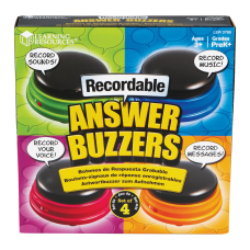 Learning Resources Recordable Answer Buzzers Multicolored