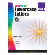 Spectrum Lowercase Letters Workbook Grades Pre