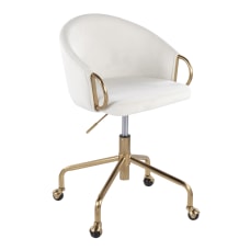 LumiSource Claire Task Chair CreamGold