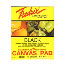 Fredrix Black Canvas Pads 9 x
