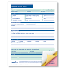 ComplyRight Carbonless Employee Warning Notice Forms