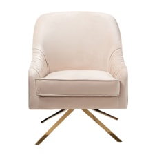 Baxton Studio Kira Velvet Lounge Chair