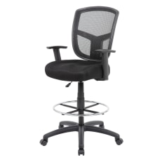 Boss Contract Mesh Drafting Stool Black