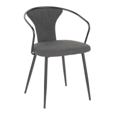 LumiSource Waco Upholstered Chair Dark GrayBlack