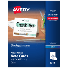 Avery Inkjet Note Cards 4 14
