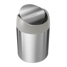 simplehuman Mini Round Steel Trash Can