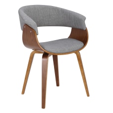 LumiSource Vintage Mod Chair WalnutLight Gray